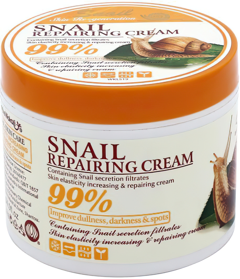 Крем для лица Wokali Snail Repairing Cream с муцином улитки омолаживающий 115 г