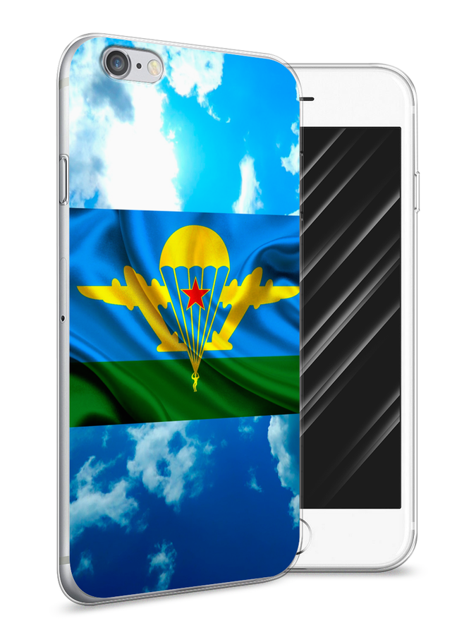 

Чехол Awog на Apple iPhone 6 / Айфон 6 "ВДВ флаг в небесах", Разноцветный, 10450-5