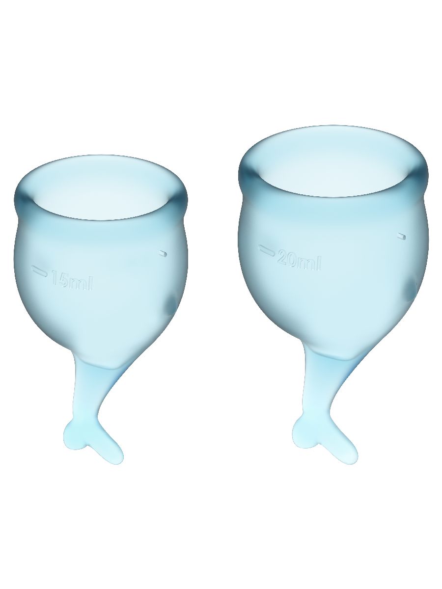 Набор менструальных чаш Satisfyer, Feel Secure Menstrual Cup Light Blue 2 шт