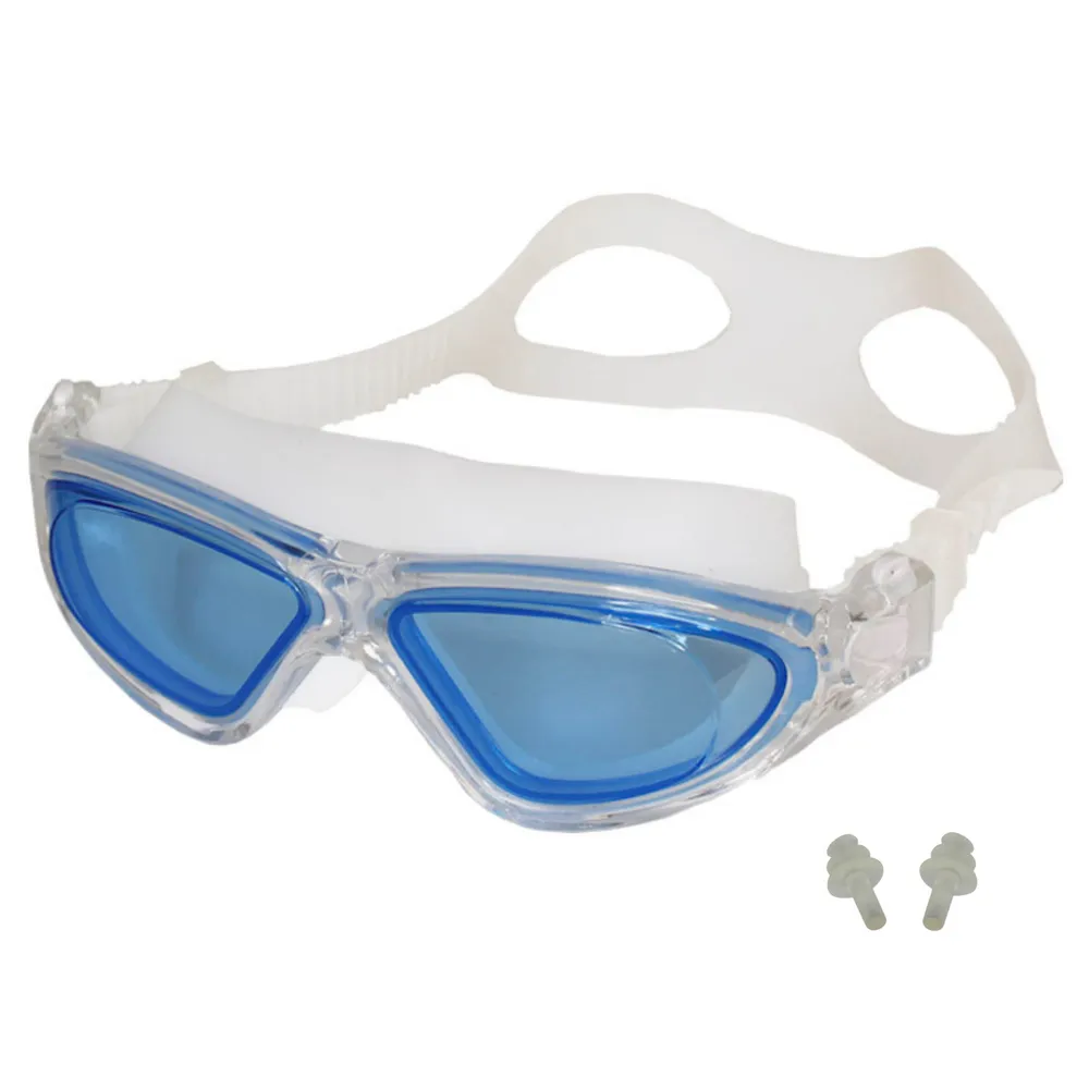 Очки для плавания ELOUS (бело-синий) YG-5500