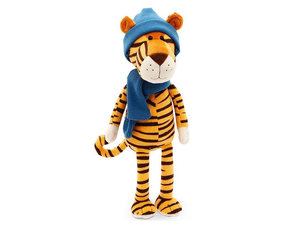 Мягкая игрушка Тигр Алекс в синей шапке, 4с-2202/20В