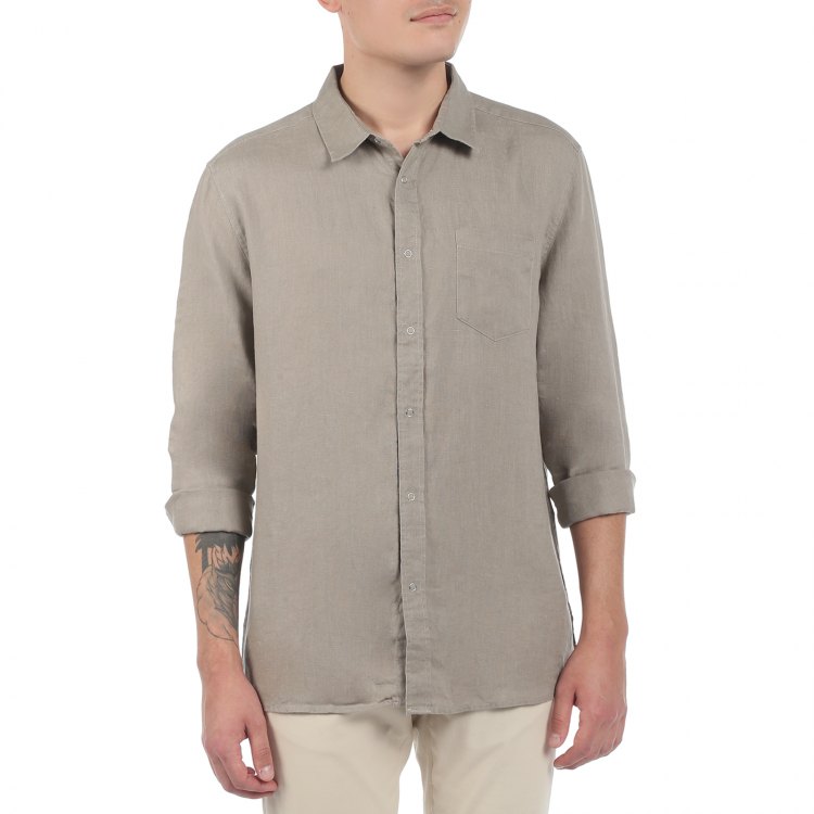 

Рубашка мужская Maison David SHIRT коричневая 2XL, Коричневый, SHIRT