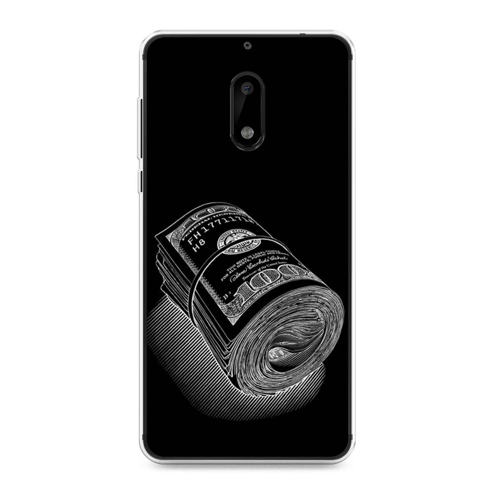 

Чехол Awog на Nokia 6 / Нокиа 6 "Кубышка денег", Черный;серебристый, 120350-5