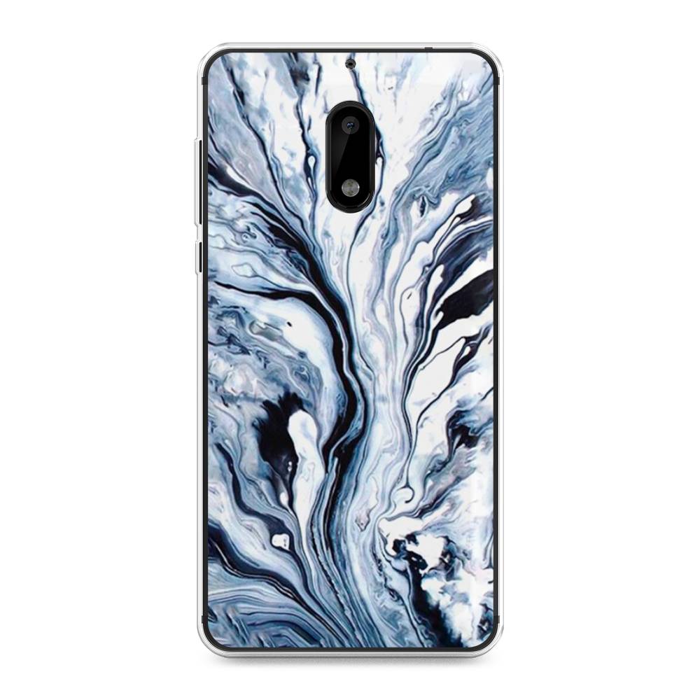 

Чехол Awog на Nokia 6 / Нокиа 6 "Голубой минерал мрамор", 120350-3