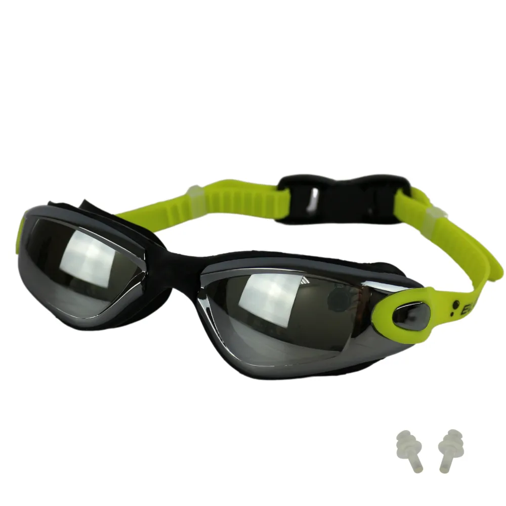 Очки для плавания ELOUS (черно-зеленый) YMC-3100