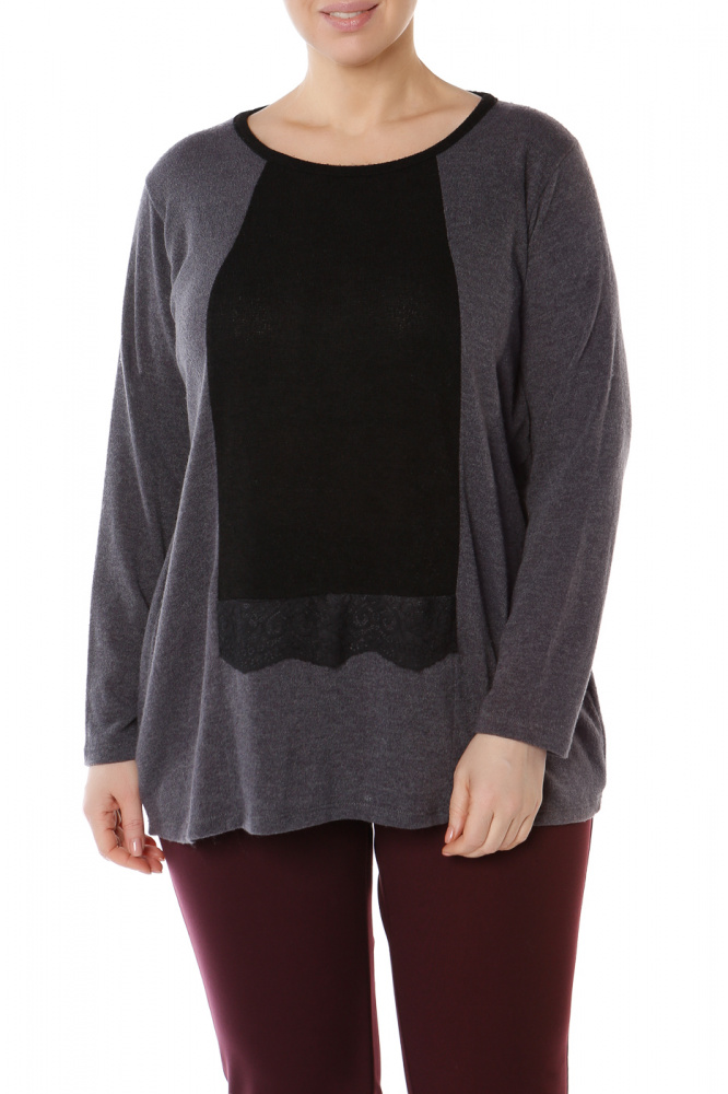 

Джемпер женский LOVEBITES I14_7099GR черный one size, I14_7099GR