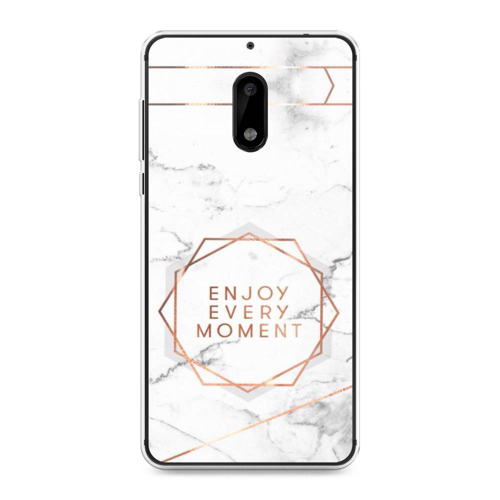 

Чехол Awog на Nokia 6 / Нокиа 6 "Enjoy every moment мрамор", Белый;розовый;серый, 120350-7