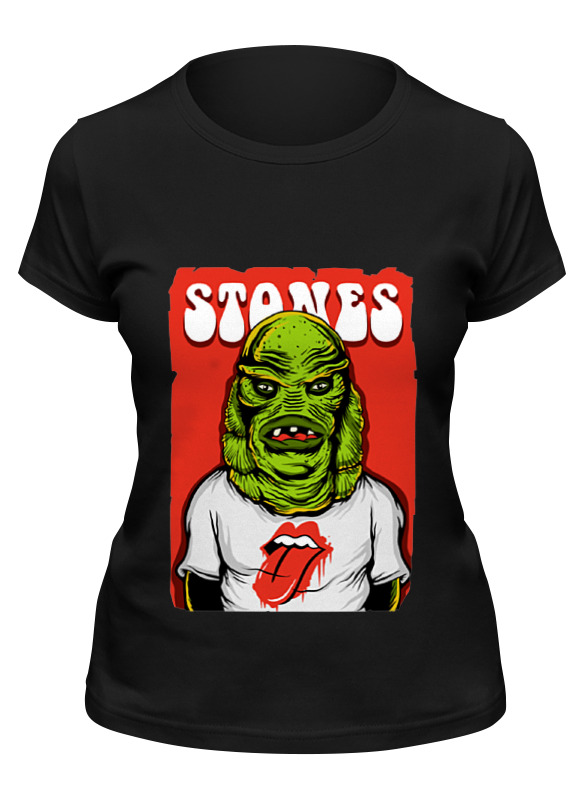 

Футболка женская Printio Stones черная 2XL, Черный, Stones