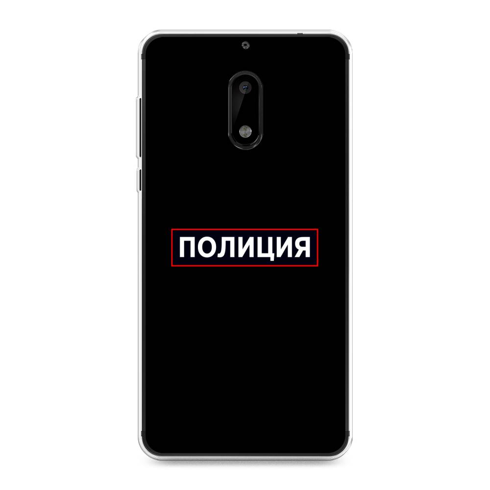 

Чехол Awog на Nokia 6 / Нокиа 6 "Police logo", Черный;белый;красный, 120350-5