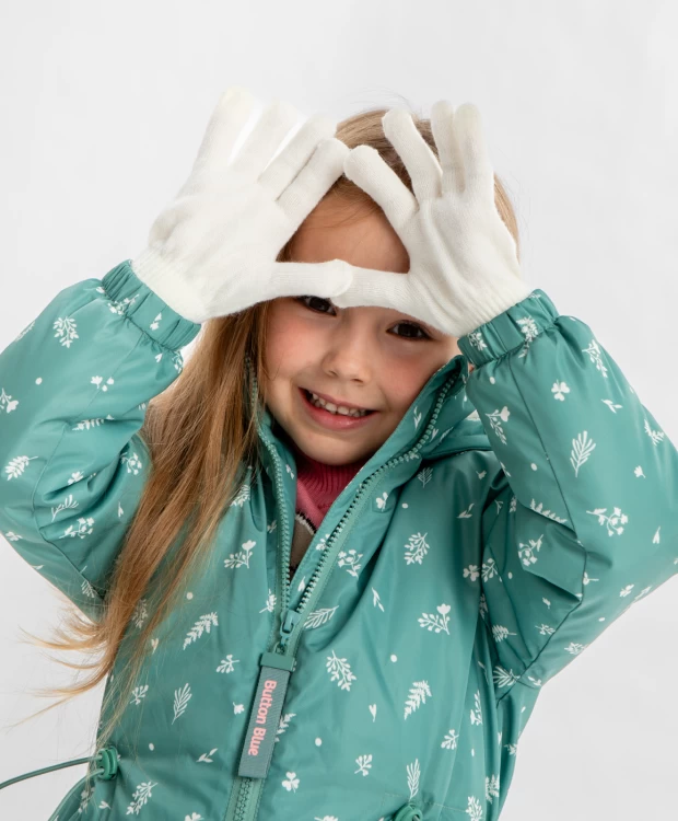 Перчатки детские Button Blue 223BBGX76020200, белый, 16