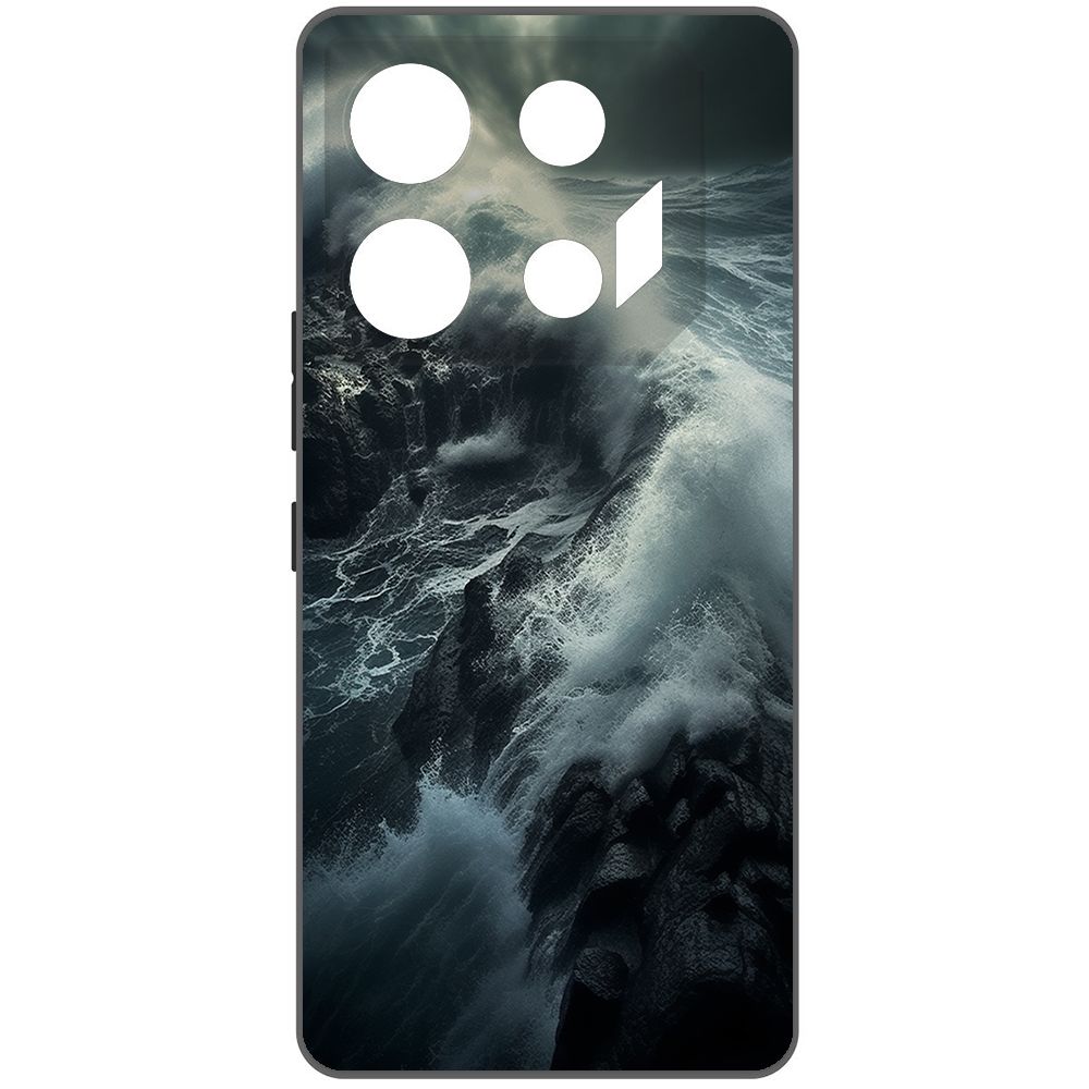 Чехол-накладка Krutoff Soft Case Шторм для Infinix GT 10 Pro черный