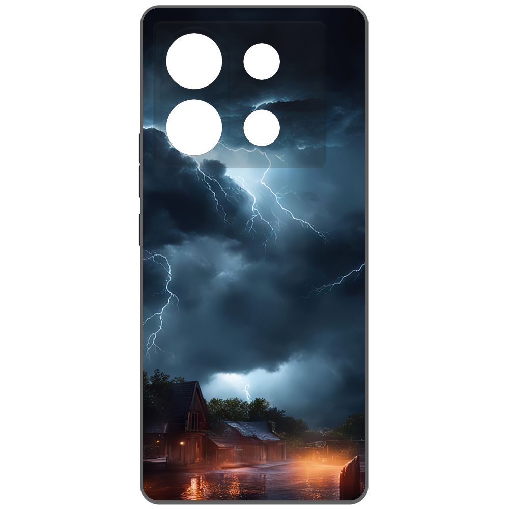 

Чехол-накладка Krutoff Soft Case Ночная гроза для Infinix Zero 30 5G черный