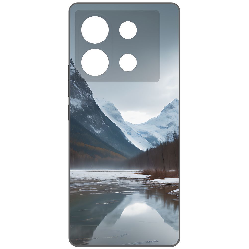 

Чехол-накладка Krutoff Soft Case Весенняя оттепель для Infinix Zero 30 5G черный