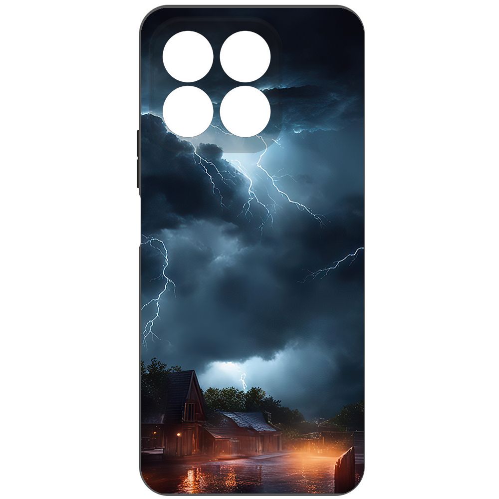 

Чехол-накладка Krutoff Soft Case Ночная гроза для Honor X8b черный