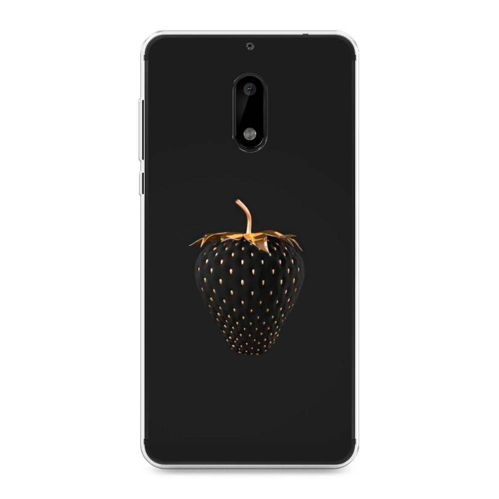 

Чехол Awog на Nokia 6 / Нокиа 6 "Черно-золотая клубника", Черный;золотистый, 120350-10