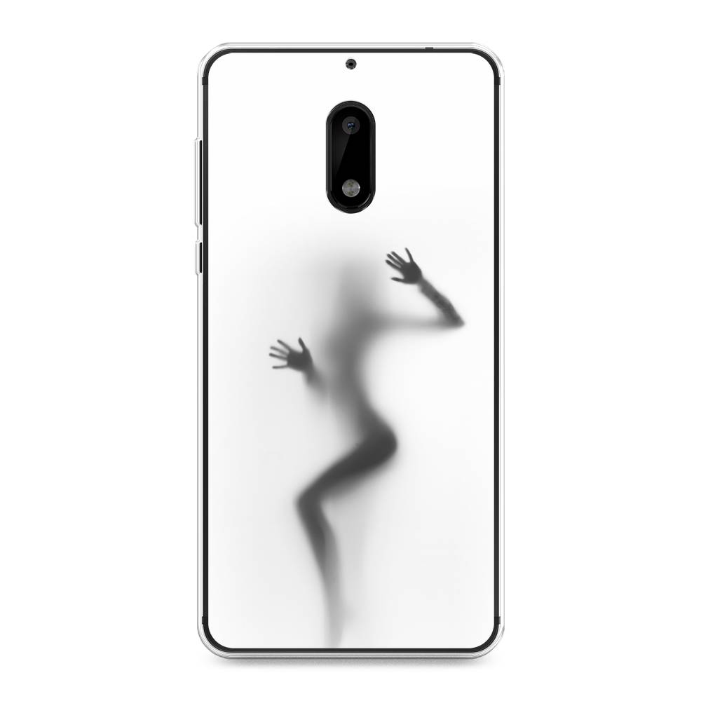 

Чехол Awog на Nokia 6 / Нокиа 6 "Девушка в душе", Серый;белый;черный, 120350-7