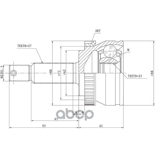 

Шрус Z87325R Zikmar