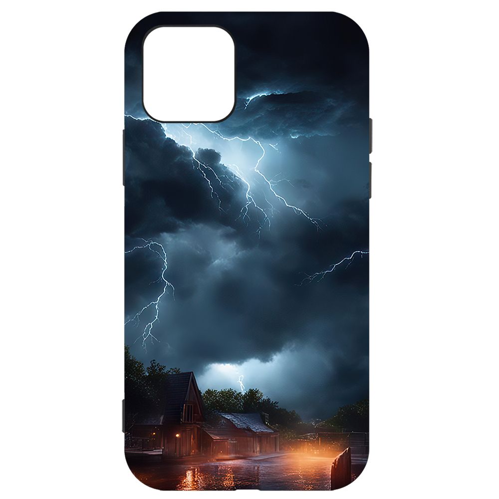 

Чехол-накладка Krutoff Soft Case Ночная гроза для iPhone 11 Pro черный