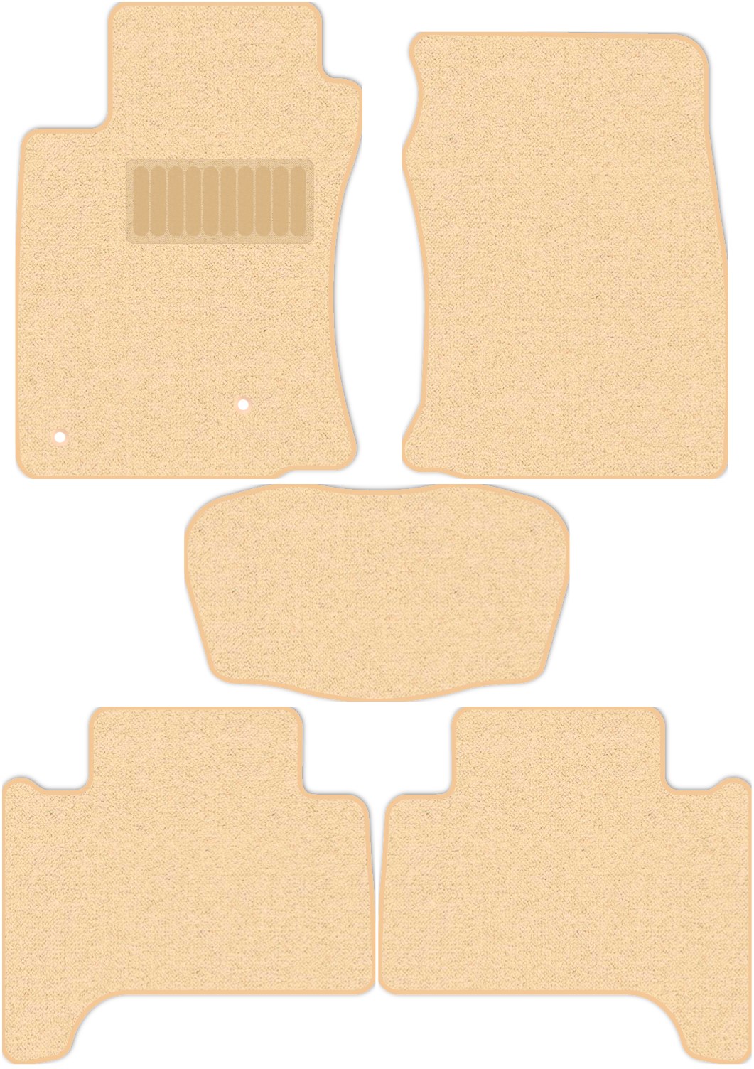 фото Коврики в салон комфорт для toyota land cruiser prado 3 2002 - 2009, 5 шт. бежевый allmone