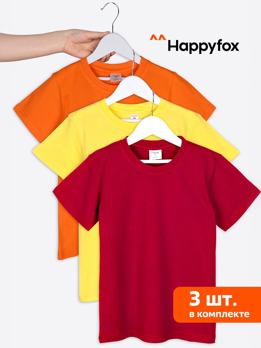 

Футболка детская Happy Fox HF5501N3, т бордовый оранжевый желтый, 104, Красный;оранжевый;желтый, HF5501N3