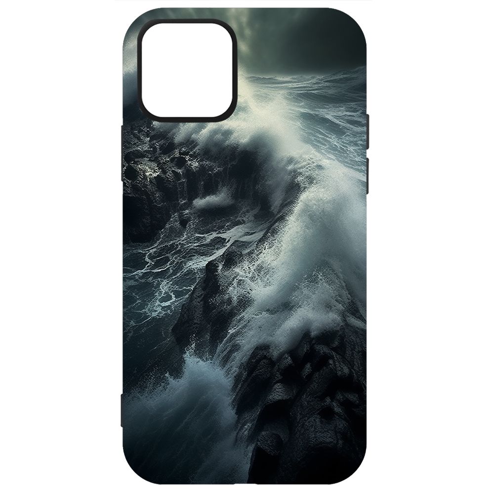 

Чехол-накладка Krutoff Soft Case Шторм для iPhone 12 Pro Max черный