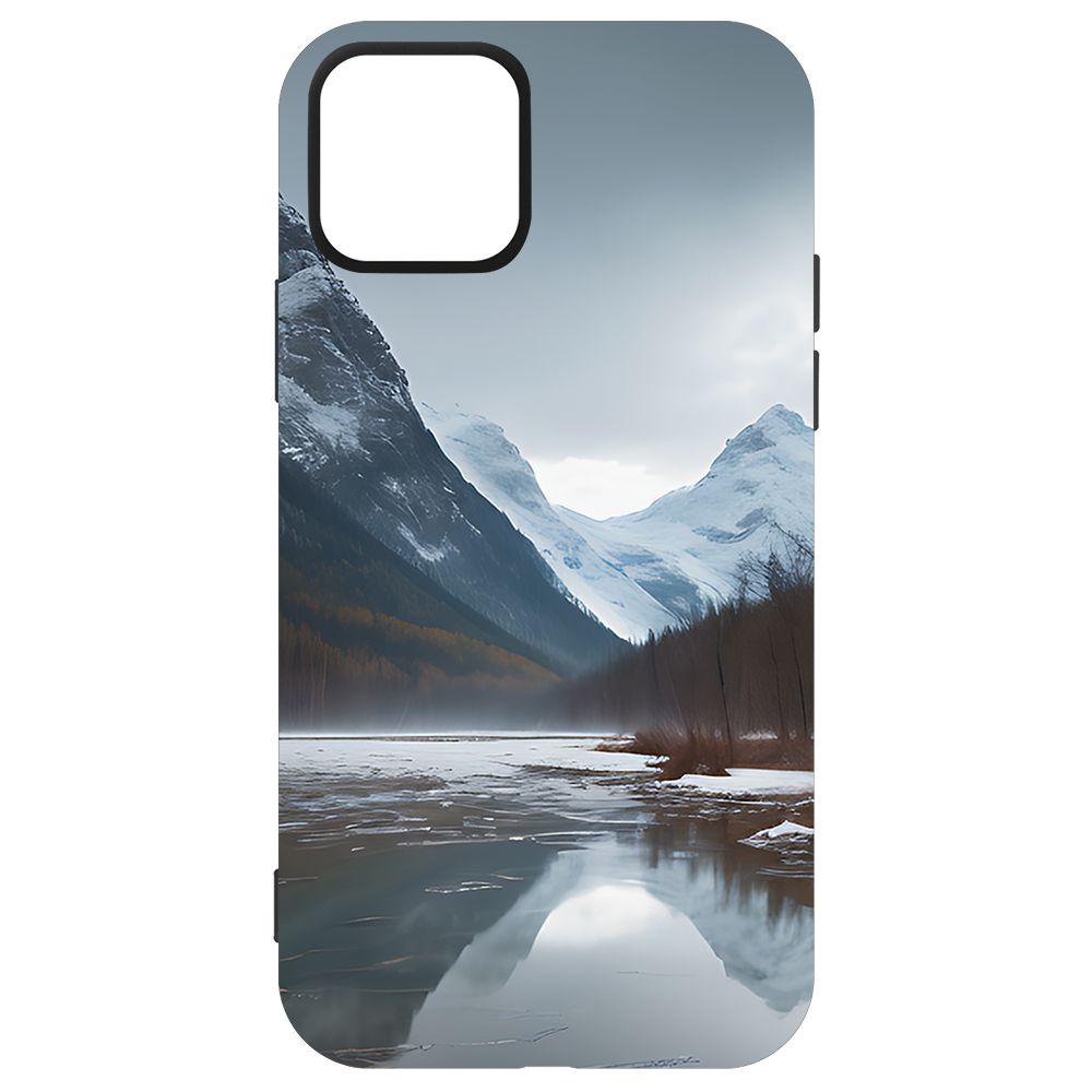 

Чехол-накладка Krutoff Soft Case Весенняя оттепель для iPhone 12 черный