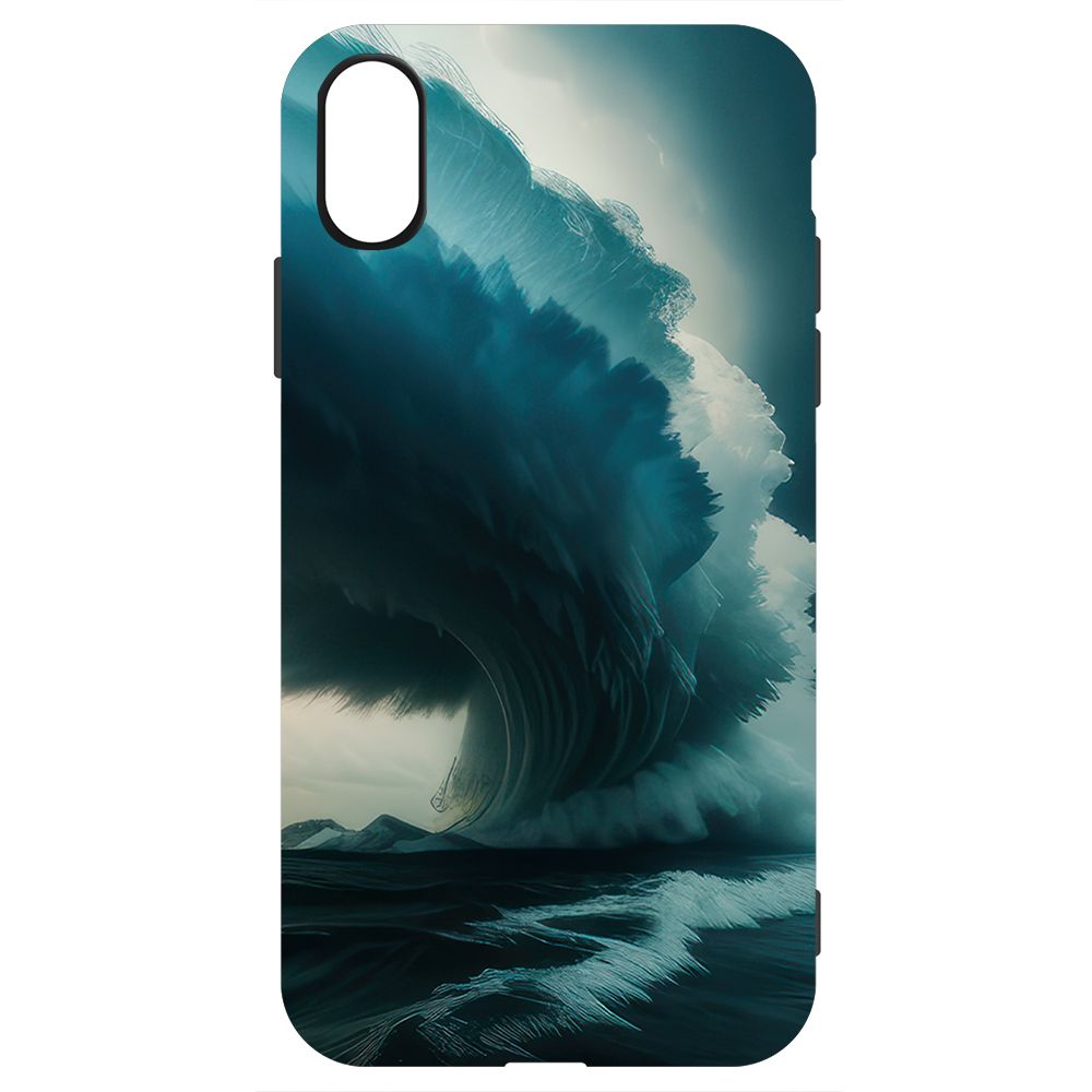 

Чехол-накладка Krutoff Soft Case Торнадо для iPhone X черный