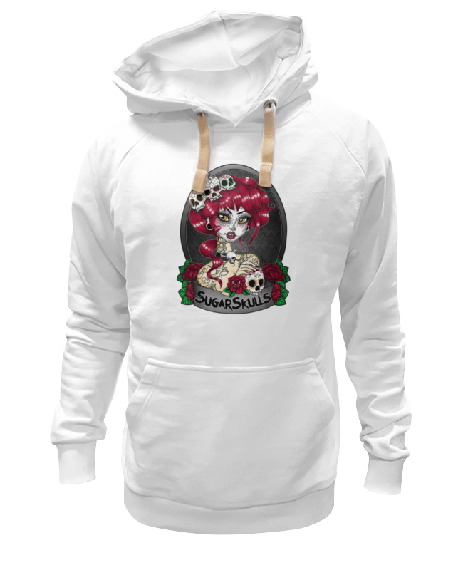 

Худи унисекс Printio Sugar skull girl белое L, Белый, Sugar skull girl
