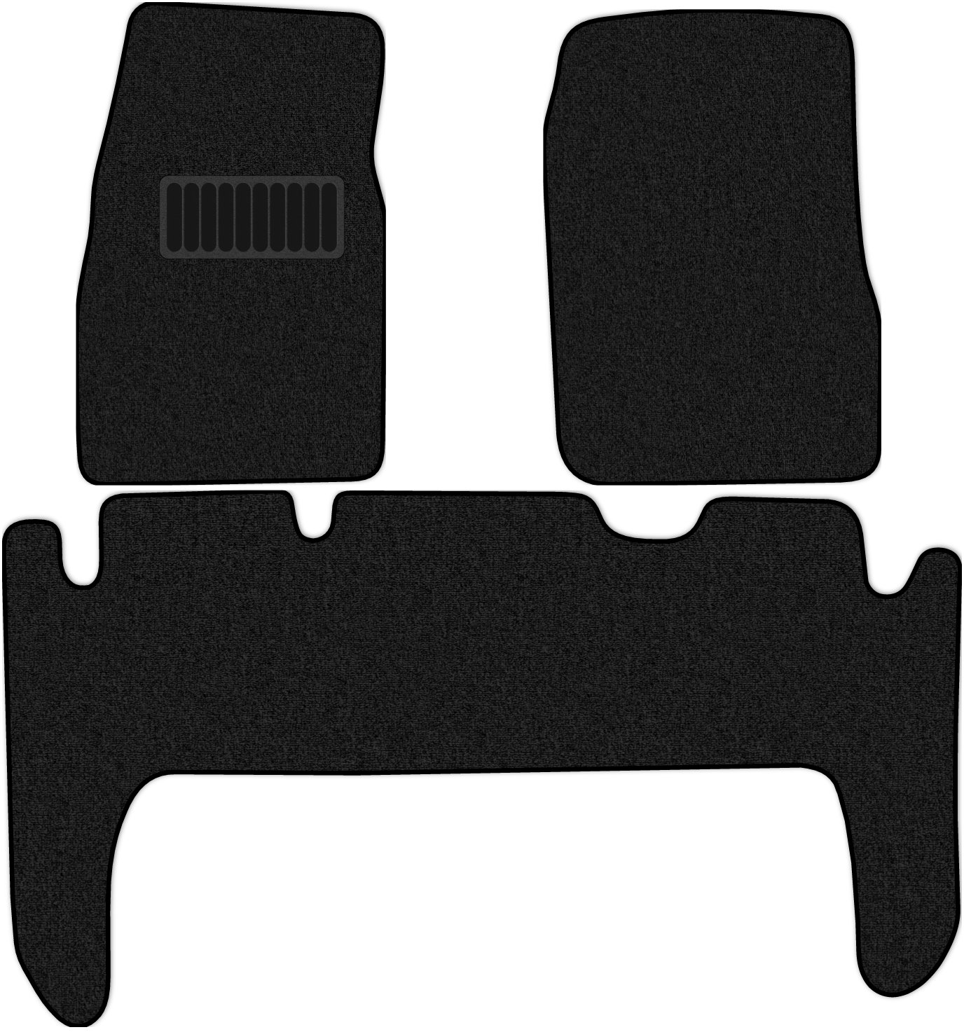 фото Коврики в салон комфорт для toyota land cruiser 9 1990 - 1997, 3 шт. черный, текстиль allmone