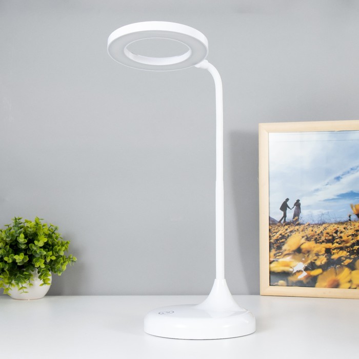 

Лампа настольная сенсорная 16098/1 LED 5Вт USB АКБ 3000-6000К белый 16х16х54.5 см
