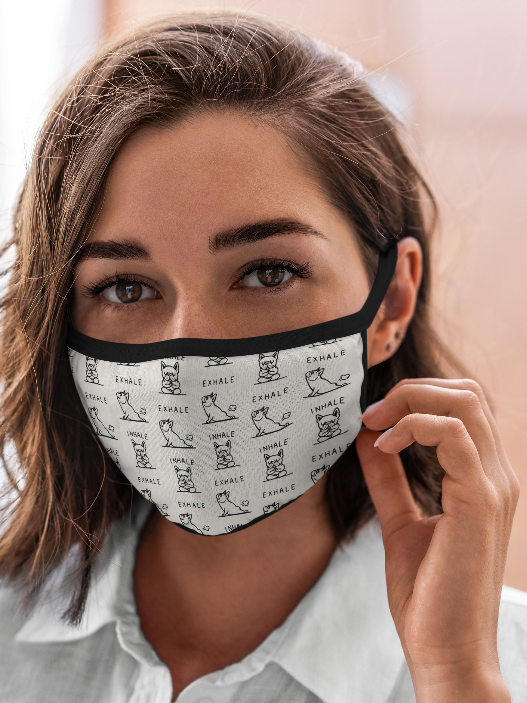 

Многоразовая маска унисекс Burnettie Бульдог Inhale, Разноцветный, Бульдог Inhale
