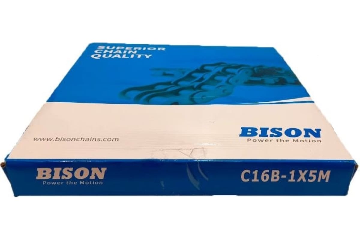 Приводная роликовая однорядная цепь BISON 16В-1 5,029 м ТД036241 приводная роликовая однорядная цепь bison усиленная 12вh 1 5 029 м тд036240