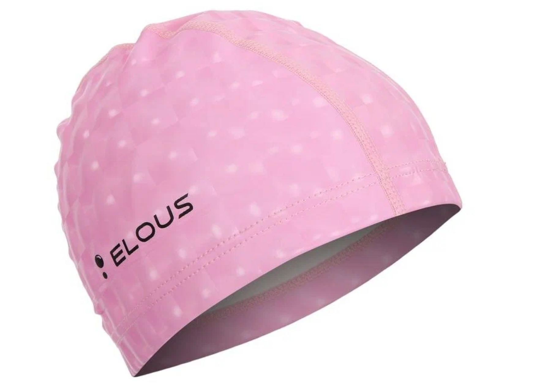 Шапочка для плавания ELOUS 3D эффект, полиуретан (розовый) EL002