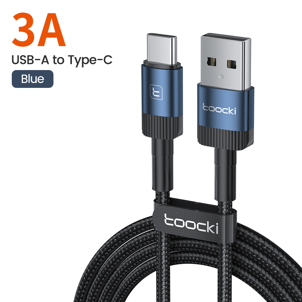 Кабель USB Type-C-USB Toocki 1 м синий, черный