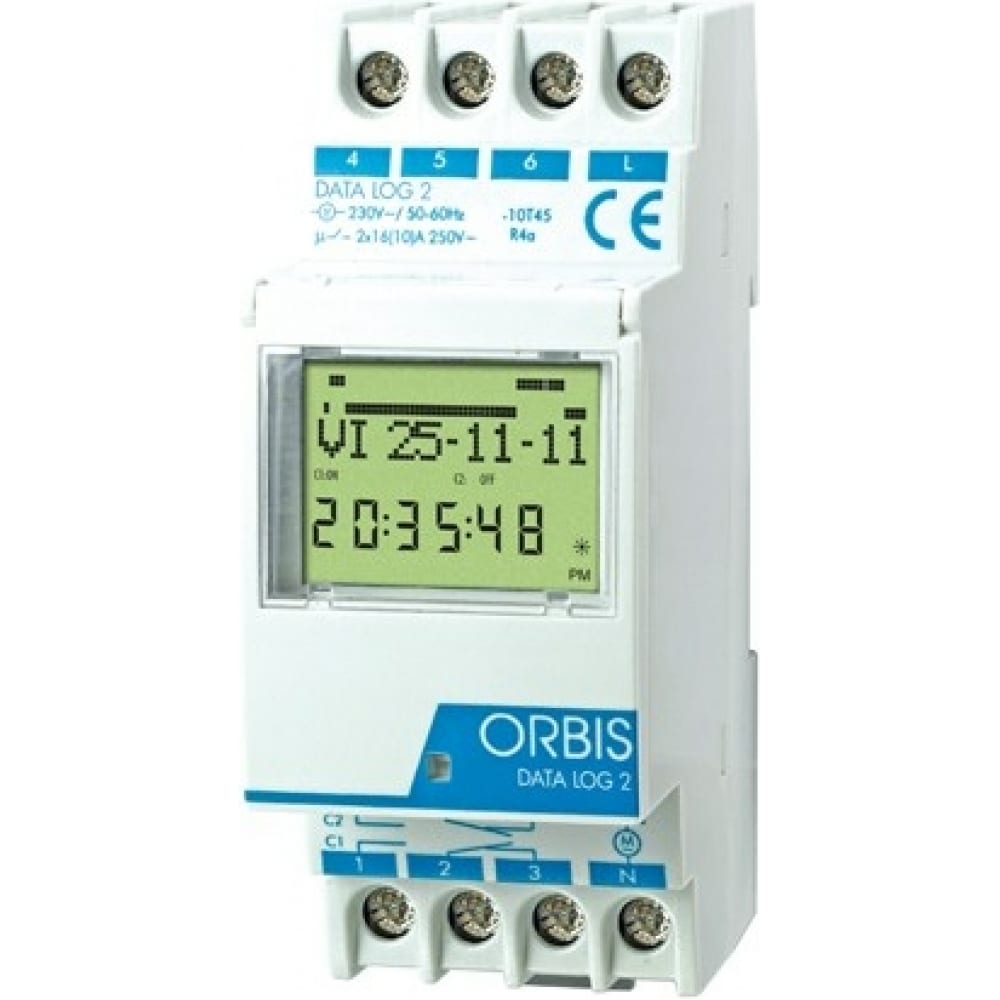 Реле времени цифровое Orbis DATA LOG-2 2 канала OB175012