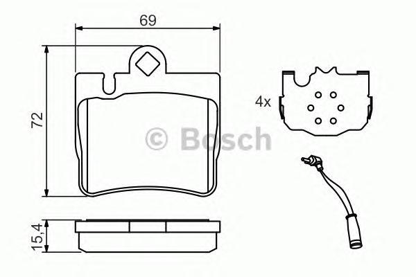 

Комплект тормозных колодок BOSCH 0986424830