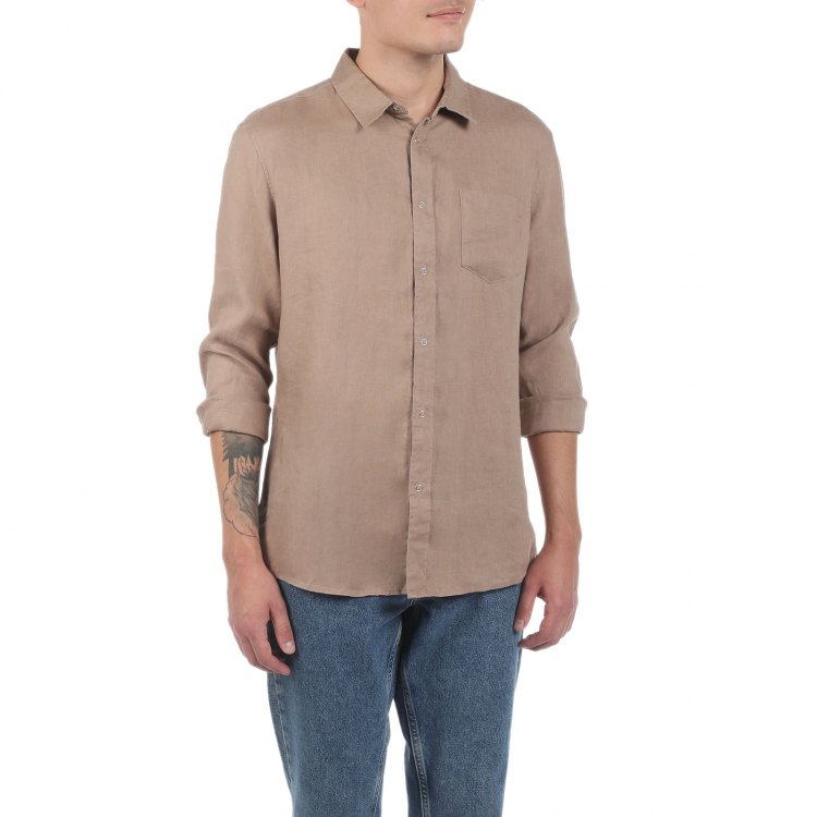 

Рубашка мужская Maison David SHIRT бежевая XL, Бежевый, SHIRT