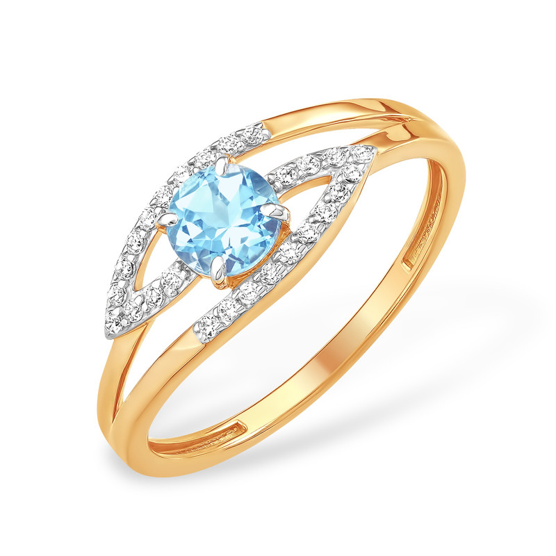 

Кольцо из серебра р. 19,5 EFREMOV 1021059437, топаз, 1021059437