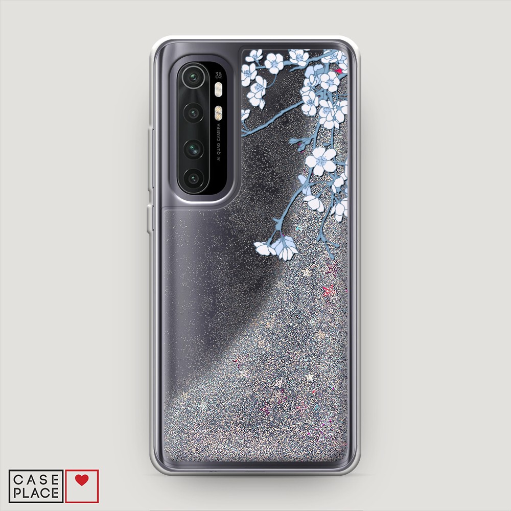 

Жидкий чехол с блестками "Цветочная фантазия 3" на Xiaomi Mi Note 10 lite, 38491-1