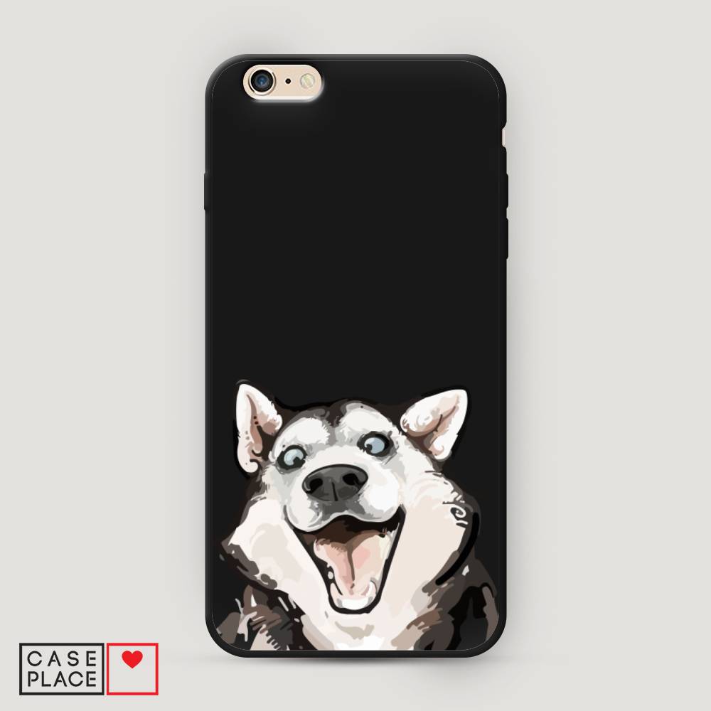 

Чехол Awog на Apple iPhone 6 Plus / Айфон 6 Plus "Радостный хаски", Разноцветный, 10552-1