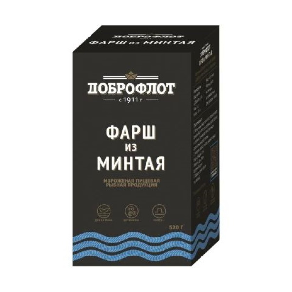 Фарш минтая Доброфлот замороженный 520 г