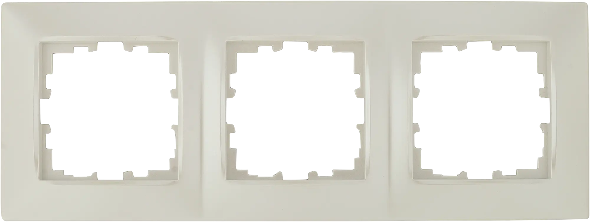 

Рамка для розеток и выключателей Lexman Виктория сферическая 3 поста цвет жемчужно-белый