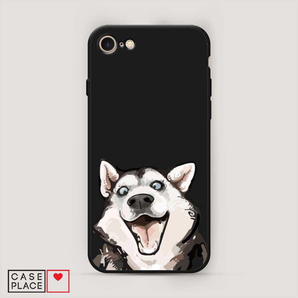 

Чехол Awog на Apple iPhone 8 / Айфон 8 "Радостный хаски", Разноцветный, 10852-1
