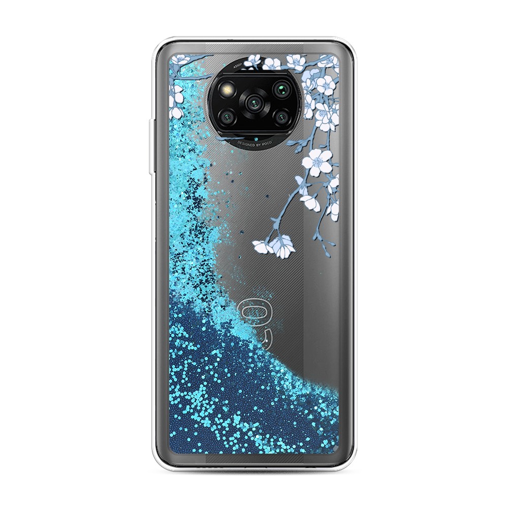 

Жидкий чехол с блестками "Цветочная фантазия 3" на Xiaomi Poco X3 Pro, 310693-1