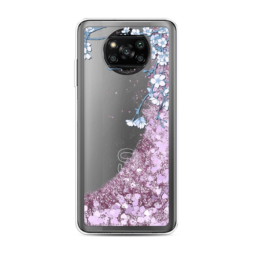 

Жидкий чехол с блестками "Цветочная фантазия 3" на Xiaomi Poco X3 Pro, 310694-1