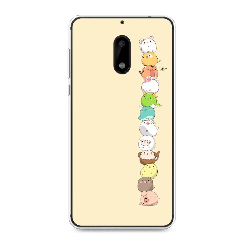 

Чехол Awog на Nokia 6 / Нокиа 6 "Питомцы Чиби", Желтый, 120350-2
