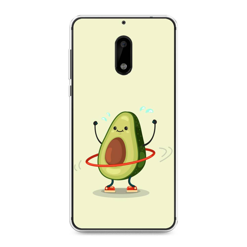

Чехол Awog на Nokia 6 / Нокиа 6 "Авокадо с обручем", Бежевый, 120350-10