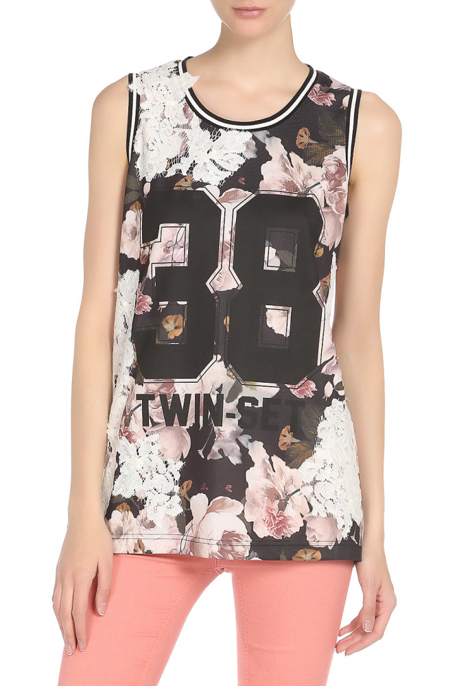 

Топ женский Twin-Set Jeans J3A4WFN черный M, J3A4WFN