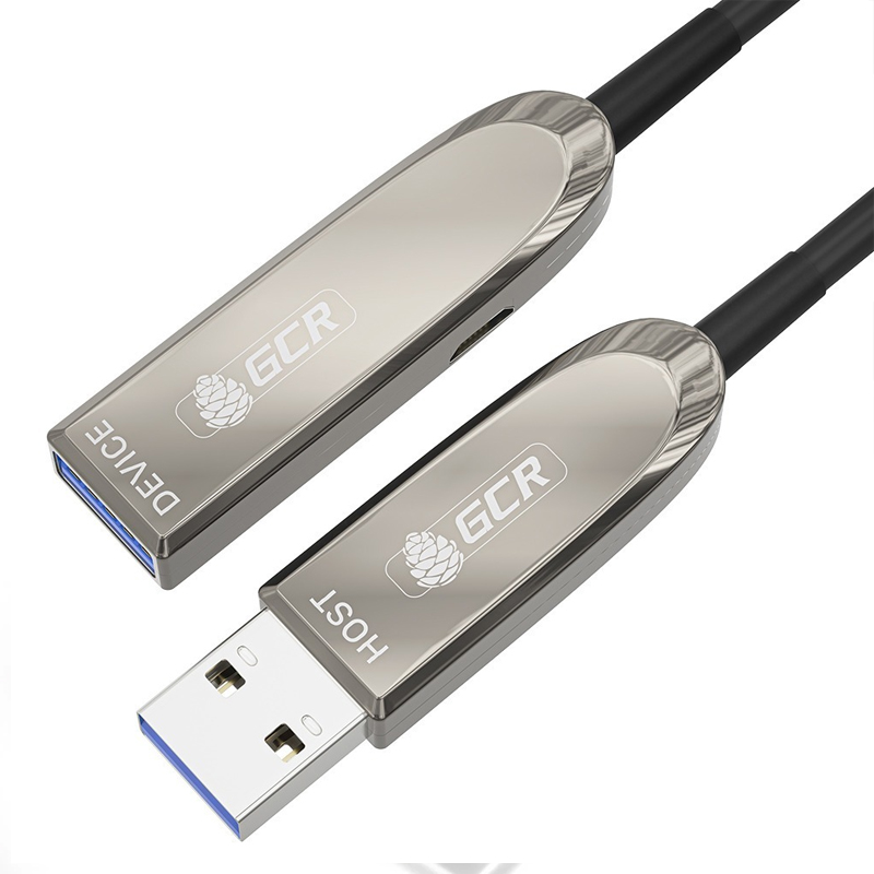 Удлинитель Greenconnect USB Type A - USB Type A вилка-розетка 20м (GCR-54791 20.0m) черный