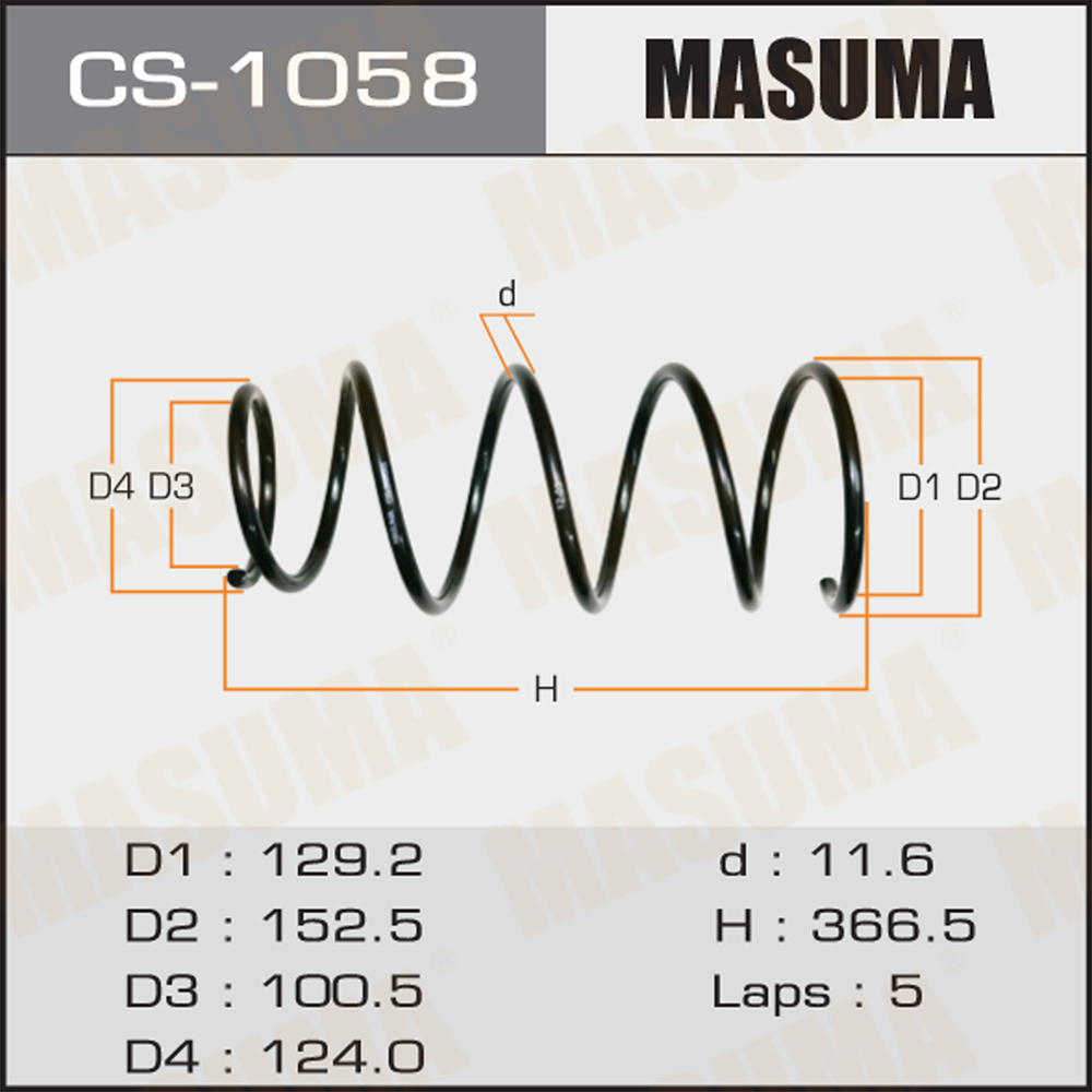 

MASUMA CS-1058 Пружина пер. 1шт